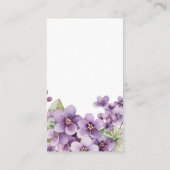 Zomer Paarse Violette Bloemen Boeken voor Baby Informatiekaartje (Achterkant)