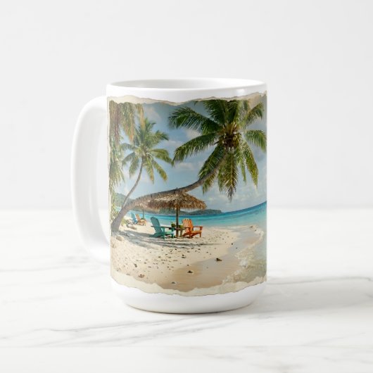 Zomer Palm Beach Mok (Voorkant links)
