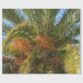 zomer, palm, blad, tropisch, boom, natuur, plant; cadeaupapier (Vlak)
