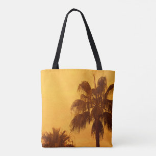 Zomer palm strand ontwerp tote bag