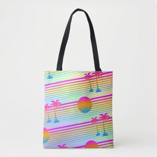 Zomer Palmbomen Boodschappentas Tote Bag (Voorkant)