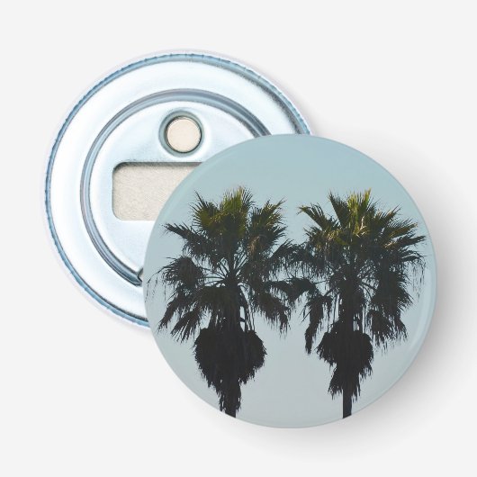 Zomer Palmboom Flesopener Button Flesopener (Voorkant)