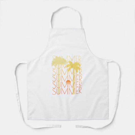 Zomer Palmboom Schort (Voorkant)