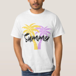 Zomer Palmboom T-shirt | Tropische esthetische tee