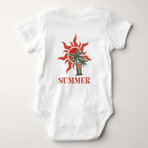 Zomer Palmboom Zon Retro Tropisch Romper