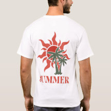 Zomer Palmboom Zon Retro Tropisch