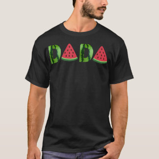 Zomer Papa Dada Watermeloen Eén In Een Meloen Fees T-shirt