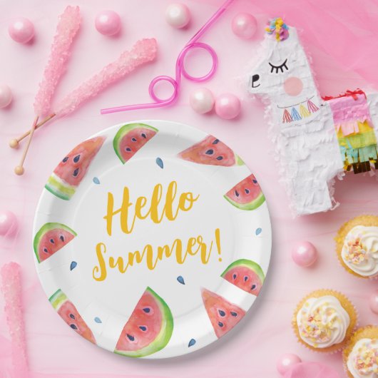 zomer papieren bordje (Feest)