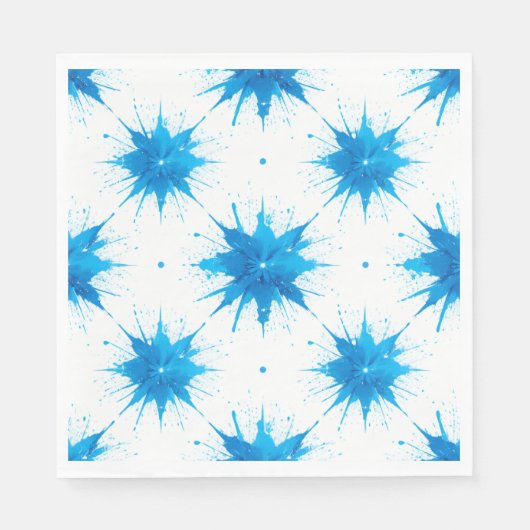 Zomer Papieren servetten van Fresh Blue Square Spl (Voorkant)