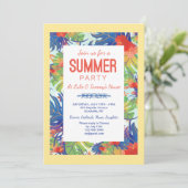 Zomer Party Foliage uitnodiging (Staand voorkant)