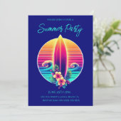 Zomer Party-Sunset Surfboard Paradise- Kaart (Staand voorkant)