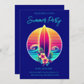 Zomer Party-Sunset Surfboard Paradise- Kaart (Voorkant / Achterkant)