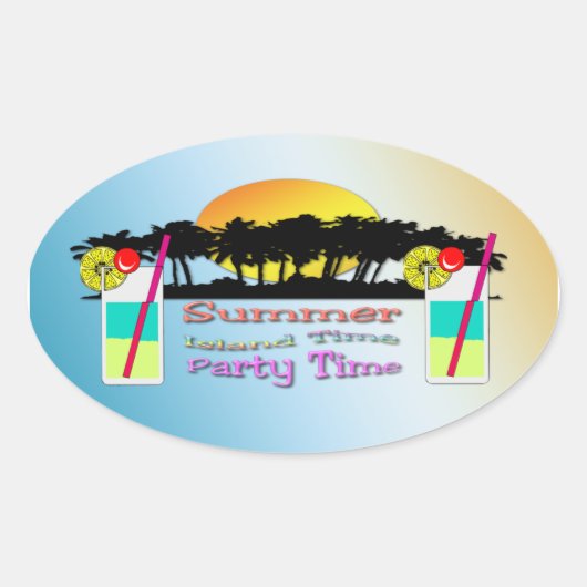 Zomer - Party Time Sticker (Voorkant)