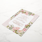 Zomer Pastel Bloemen Bruiloft Folie Uitnodiging (Gedraaid)