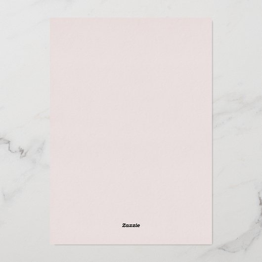 Zomer Pastel Bloemen Bruiloft Folie Uitnodiging (Achterkant)