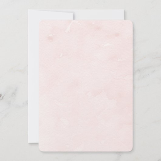 Zomer Pastel Bloemen Bruiloft Kaart (Achterkant)