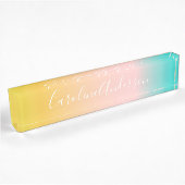 Zomer Pastel Gradiënt | Gepersonaliseerde Script N Naambordje