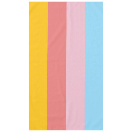 Zomer pastel kleurenschema tafelkleed (Voorkant)