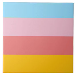 Zomer pastel kleurenschema tegeltje