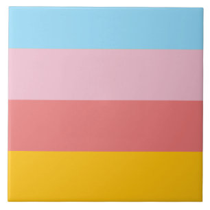 Zomer pastel kleurenschema tegeltje