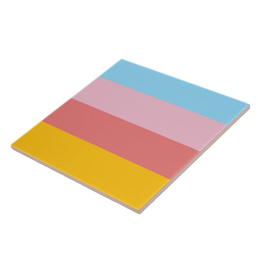 Zomer pastel kleurenschema tegeltje (Zijkant)