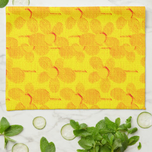 Zomer Pastel Krijt Bloemen Theedoek