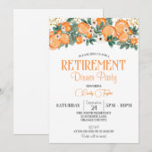 Zomer Pensioenfeest, Oranje Citrus thema Kaart (Voorkant / Achterkant)