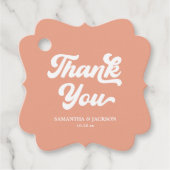 Zomer perzik bruiloft dank u bedankjes labels (Voorkant)