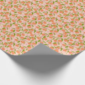  Zomer Perzik Fruit Boho Couples Douche Cadeaupapier (Hoek)