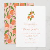 Zomer Perzik Fruit Boho Couples Shower Kaart (Voorkant / Achterkant)