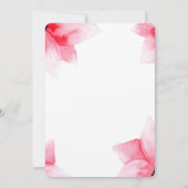 Zomer Perzik Koraal Waterverf Bloem Bruiloft Kaart (Achterkant)