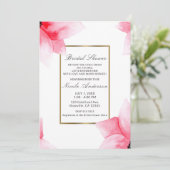 Zomer Perzik Koraal Waterverf Bloemen Vrijgezellen Kaart (Staand voorkant)