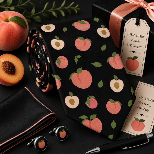 Zomer Perzik Patroon Stropdas