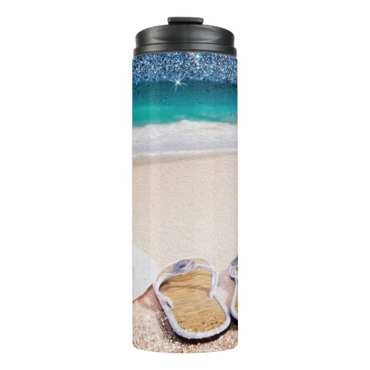 Zomer Petten en Teenslippers Thermosbeker (Voorkant)