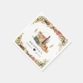 Zomer Picknick Aquarel Bloemen Servet (Hoek)