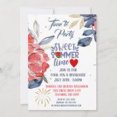 Zomer Picknick Barbecue Feest Uitnodiging (Voorkant)