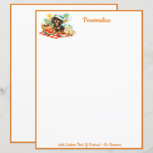 Zomer Picknick Dwerghond Puppy Hond Briefpapier