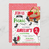 Zomer Picknick in het park Verjaardagsfeest Kaart (Voorkant / Achterkant)
