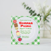 Zomer picknick uitnodiging (Staand voorkant)