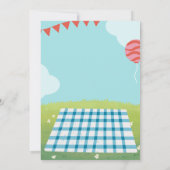 Zomer Picknick Verjaardag Uitnodiging (Achterkant)