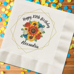 Zomer Picknickfeest Geometrische Bloemen Servet