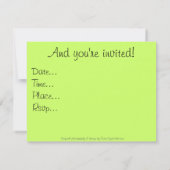 Zomer Picnic Uitnodiging - Laten we feesten! (Achterkant)