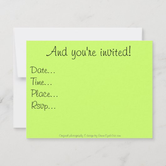 Zomer Picnic Uitnodiging - Laten we feesten! (Achterkant)