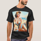  Zomer Pin-Up Meisje T-shirt (Voorkant)