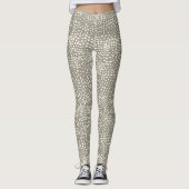 Zomer Polka Dot Snow Leopard Eenvoudig Trendy Grij Leggings (Voorkant)