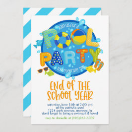 Zomer Pool Party, Einde van het schooljaar Party Kaart