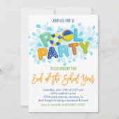 Zomer Pool Party, Einde van het schooljaar Party Kaart (Voorkant)