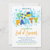 Zomer Pool Party, Einde van het schooljaar Party Kaart (Voorkant)