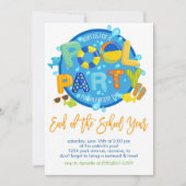 Zomer Pool Party, Einde van het schooljaar Party Kaart (Voorkant)