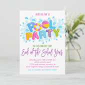 Zomer Pool Party, Einde van het schooljaar Party Kaart (Staand voorkant)
